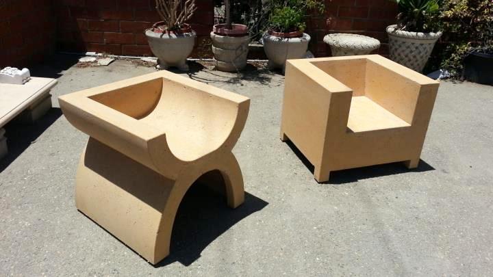 Hospitality Outdoor Furniture Concrete Chairs